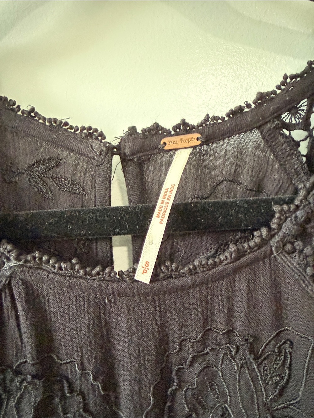 Free People Black Piece of Your Heart Dress - Picture 2 of 7